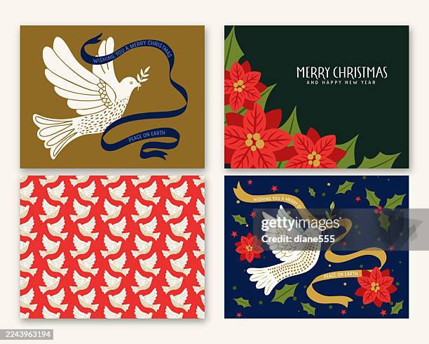 volkskunst weihnachtskarten vorlagen - weihnachtsstern stock-grafiken, -clipart, -cartoons und -symbole