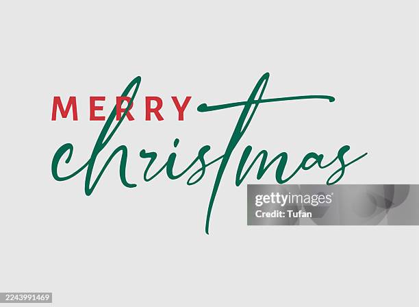 merry christmas hand lettering - christmas header white background stock illustrations