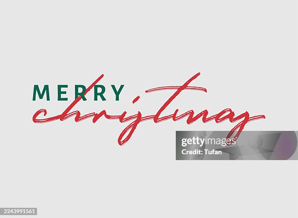 merry christmas hand lettering - christmas header white background stock illustrations