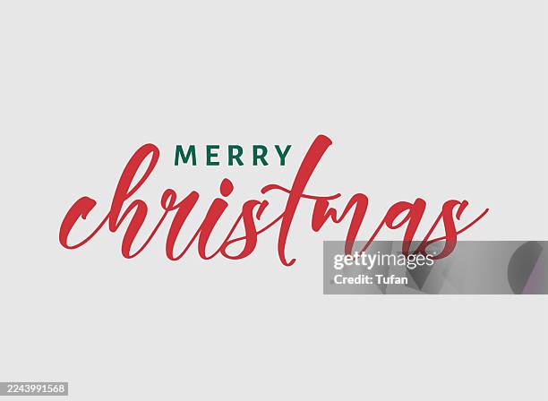 merry christmas hand lettering - christmas header white background stock illustrations