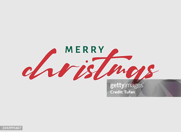 merry christmas hand lettering - christmas header white background stock illustrations