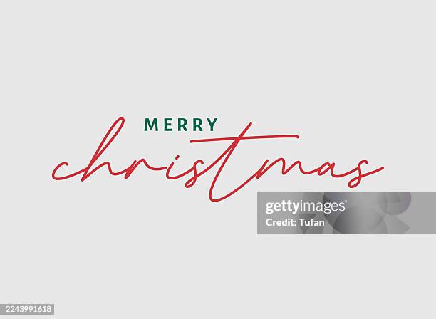 merry christmas hand lettering - christmas header white background stock illustrations