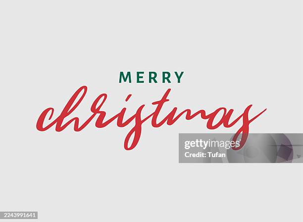 merry christmas hand lettering - christmas header white background stock illustrations