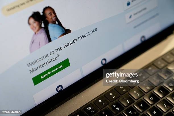 The healthcare.gov website on a laptop arranged in Norfolk, Virginia, US, on Saturday, Nov. 1, 2025. Millions of Americans who buy their own health...