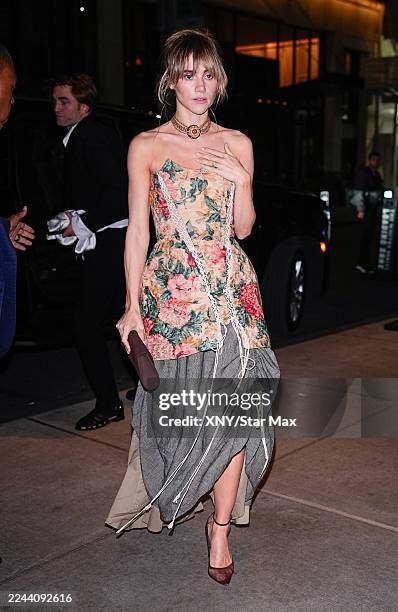 Suki Waterhouse is seen on November 1, 2025 in New York City.