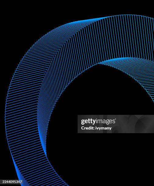 3d wireframe circle blend line pattern technology background - 3d model wireframe stock illustrations
