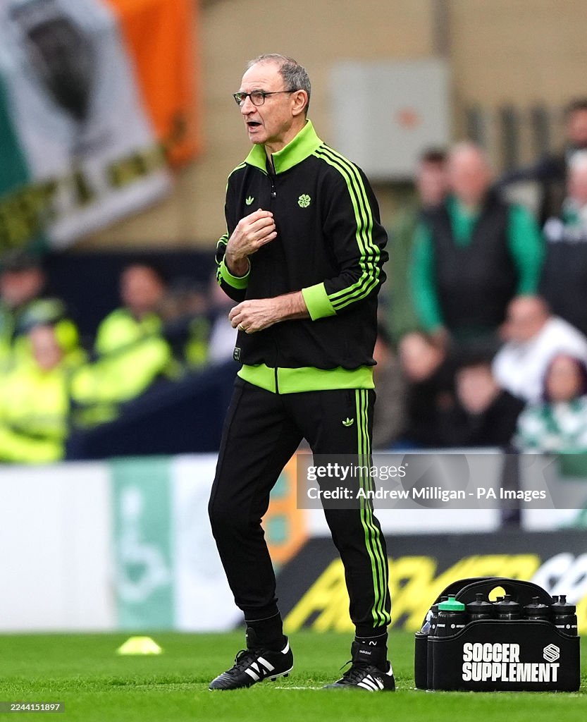 Celtic manager Martin O'Neill on the touchline during the Premier