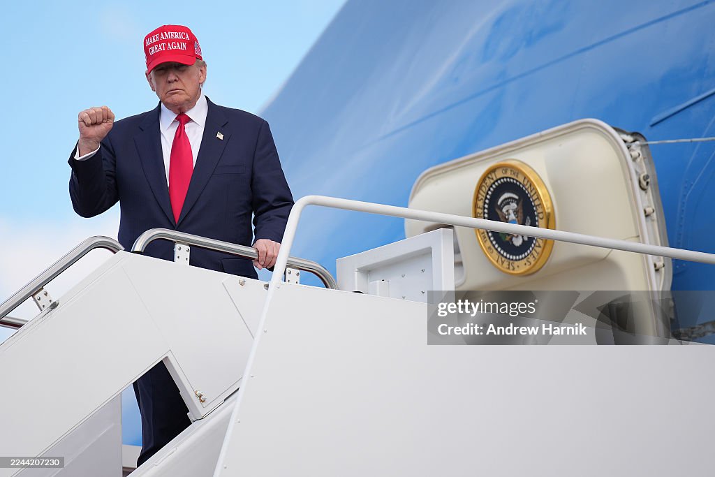 President Trump Returns To U.S. After Asia Trip