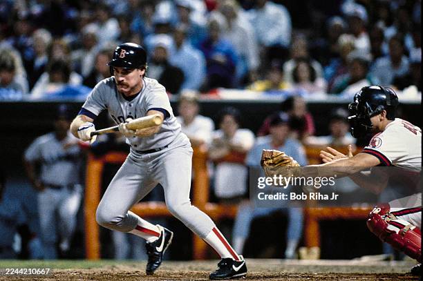 Boston Red Sox Infielder Wade Boggs during American League Playoff Series against California Angels, October 11, 1986 in Anaheim, California.