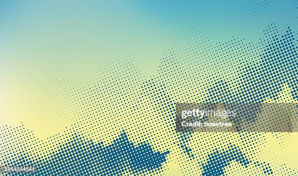 half tone polka dot texture watercolor background - macro landscape stock illustrations