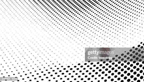 perspective monochrome half tone dot texture cover background - perspective grid stock illustrations