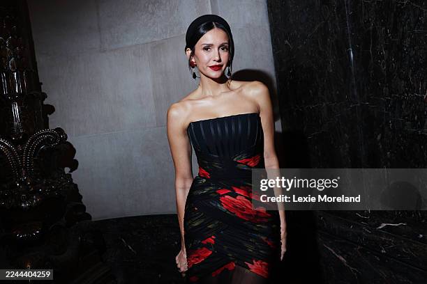 Nina Dobrev at the 2025 CFDA Fashion Awards held at American Museum of Natural History on November 03, 2025 in New York, New York.