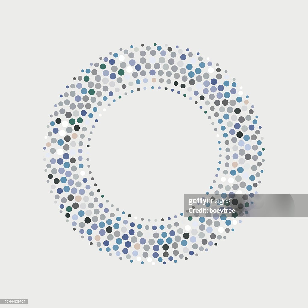 Half tone dots ring texture icon pattern