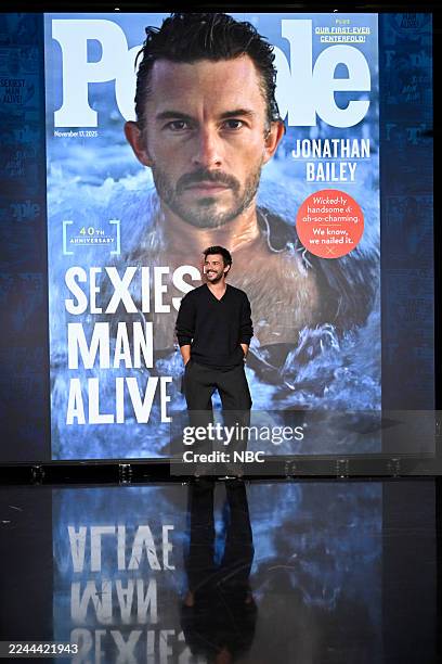Episode 2207 -- Pictured: "People's Sexiest Man Alive" Jonathan Bailey arrives on Monday, November 3, 2025 --