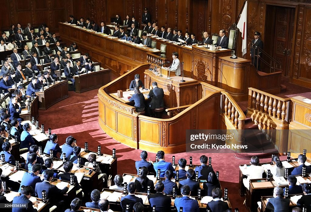 Japan PM Takaichi in parliament