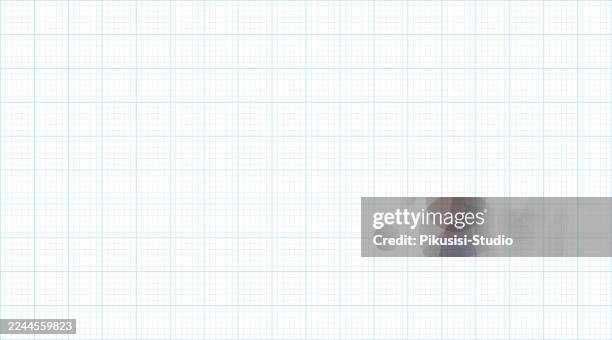 blaues raster graph papier hintergrund, notizbuch papier textur, sauber kariert leeres blatt - liniertes papier stock-grafiken, -clipart, -cartoons und -symbole