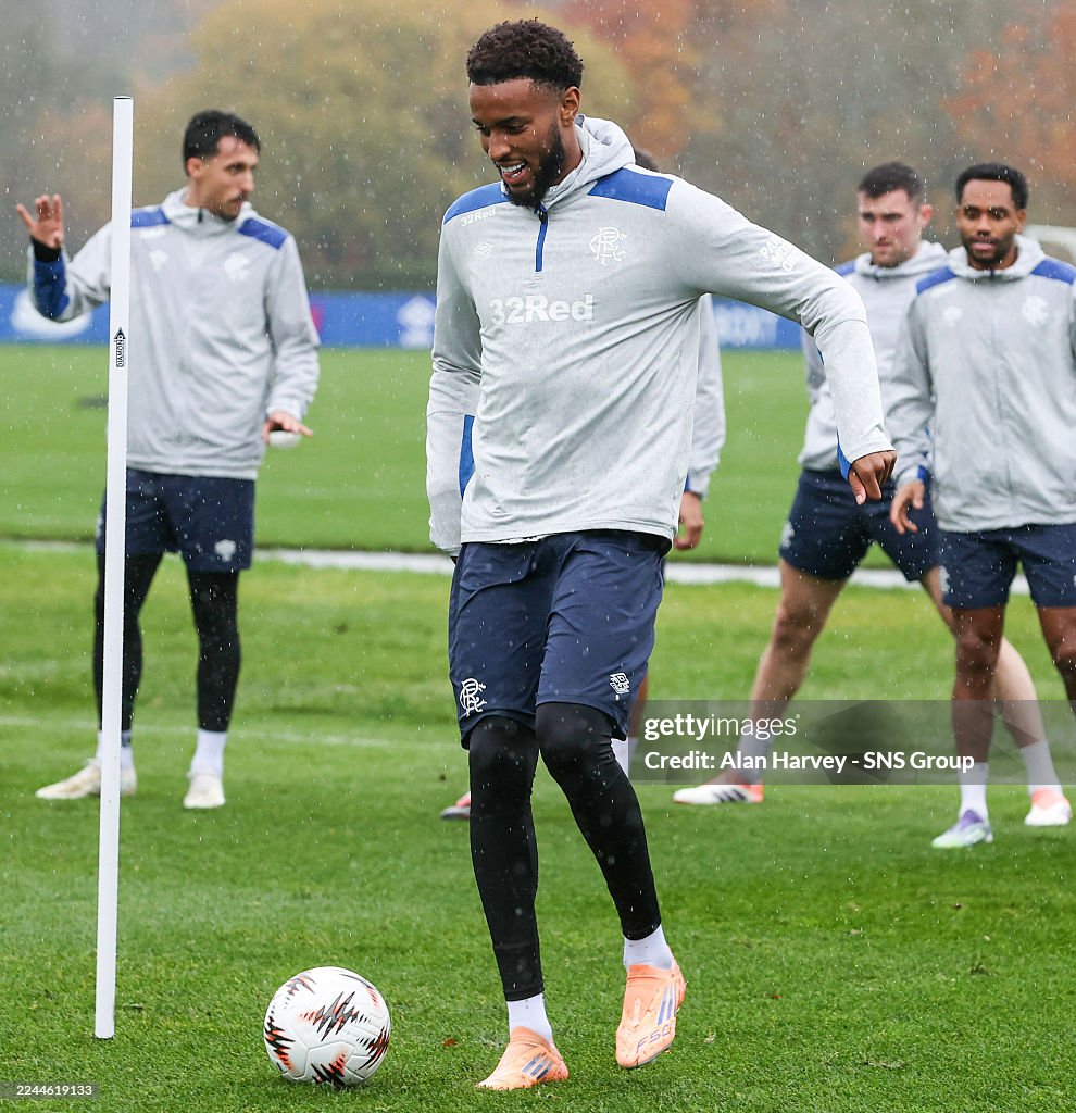 Rangers FC Training Session And Press Conference - UEFA Europa League 2025/26 League Phase MD4