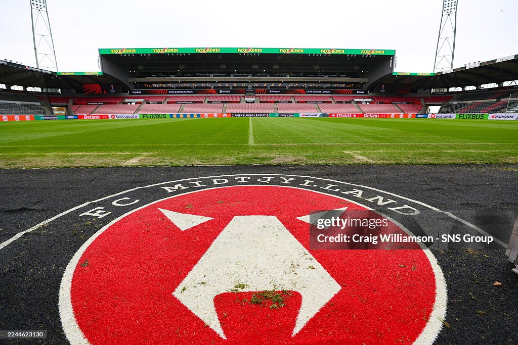 FC Midtjylland Training Session And Press Conference - UEFA Europa League 2025/26 League Phase MD4