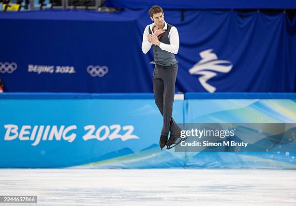 Morisi Kvitelashvili of Team Georgia skates during the during the Men's Free Skating on day six of the Beijing 2022 Winter Olympic Games at Capital...