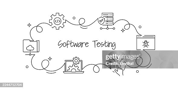 Continuous Line Drawing Software Testing Banner Design. Continuous Line Drawing Software Testing Banner Design.