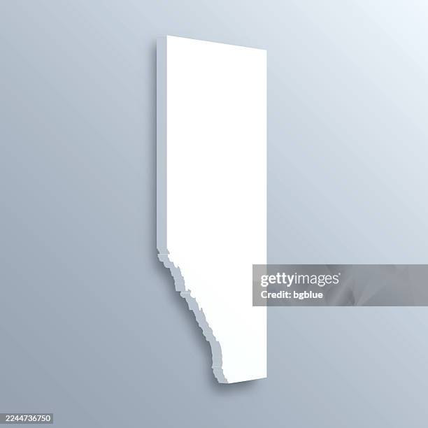 alberta 3d map on gray background - edmonton stock illustrations