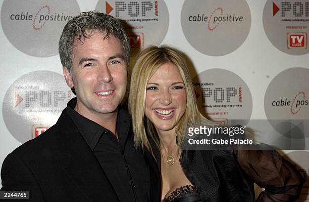 American Movie Classics host John Burke and TV Guide Channel's Debbie Matenopoulos at the first annual Cable Positive's Positively Outstanding...