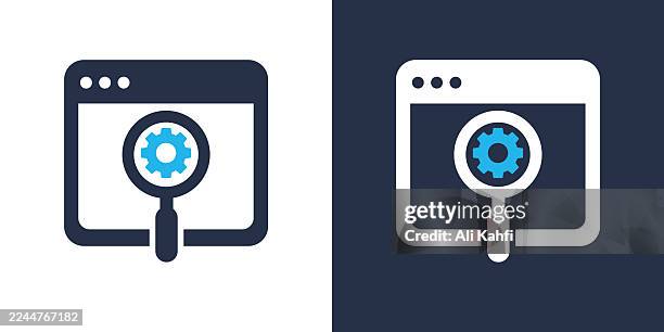 search engine glyph solid icon. solid icon that can be applied anywhere, simple, pixel perfect and modern style. - software development stock illustrations