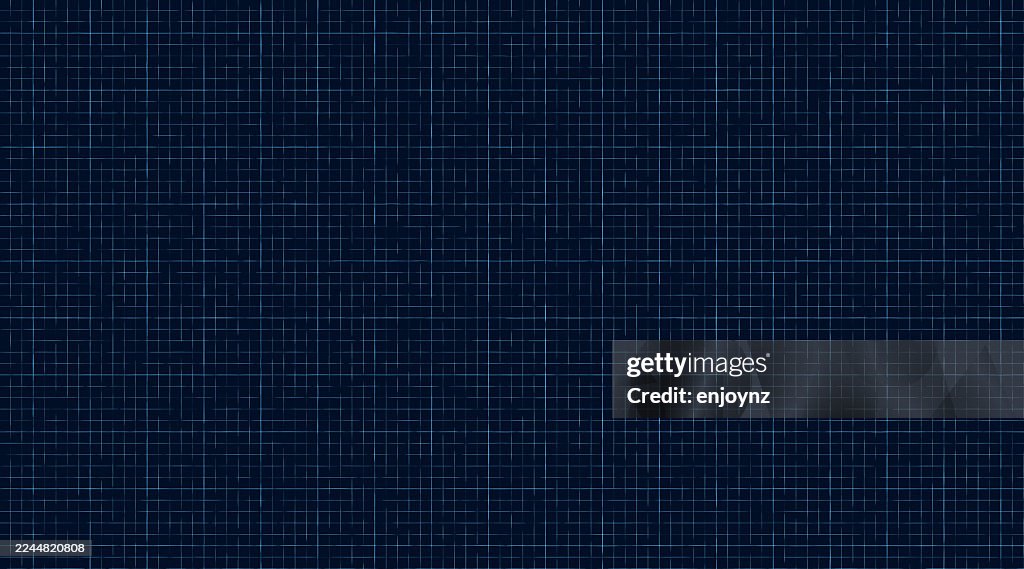 Seamless dark blue mosaic graph paper wallpaper background