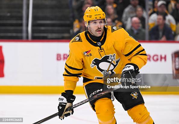 Bryan Rust Stache Pittsburgh Penguins right wing Bryan Rust looks on during the third ...