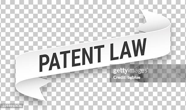 patent law - 3d banner on transparent background - copyright symbol transparent background stock illustrations