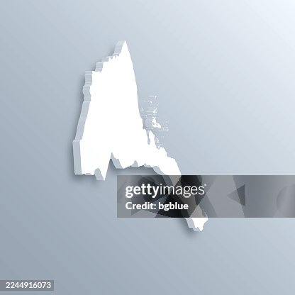 Eritrea 3D map on gray background Eritrea 3D map on gray background
