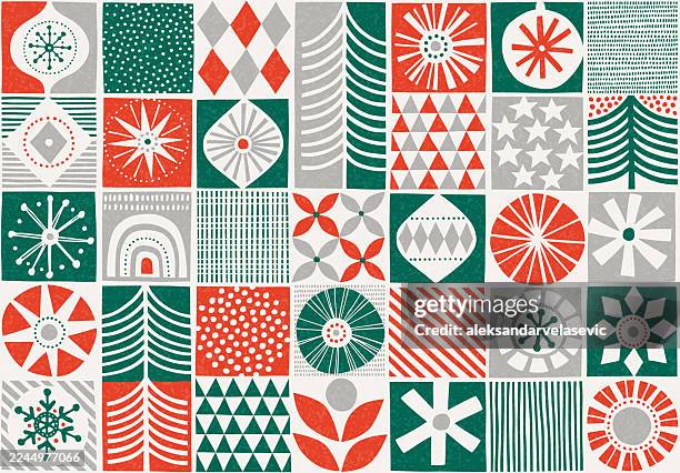 christmas holiday seamless pattern background - christmas play stock illustrations