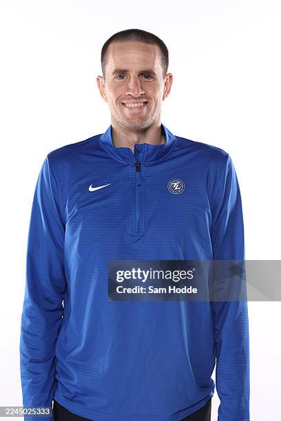 Head Coach Max Hooper of the Texas Legends poses for a portrait during media day on November 5, 2025 at the Comerica Center in Frisco, Texas. NOTE TO...