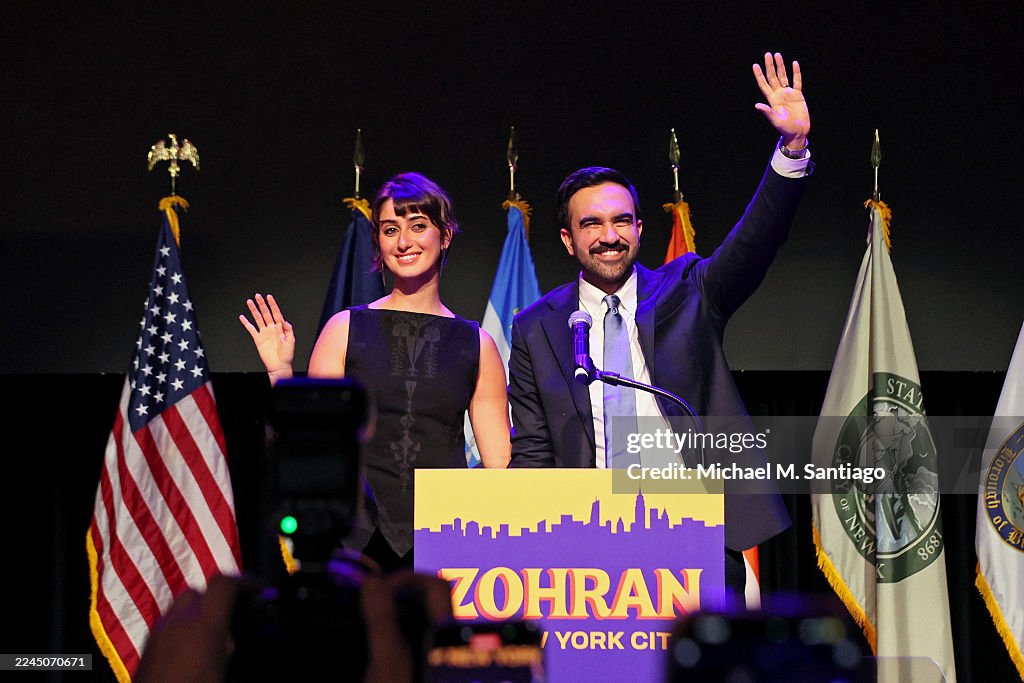 NYC Mayoral Candidate Zohran Mamdani Holds Election Night Event