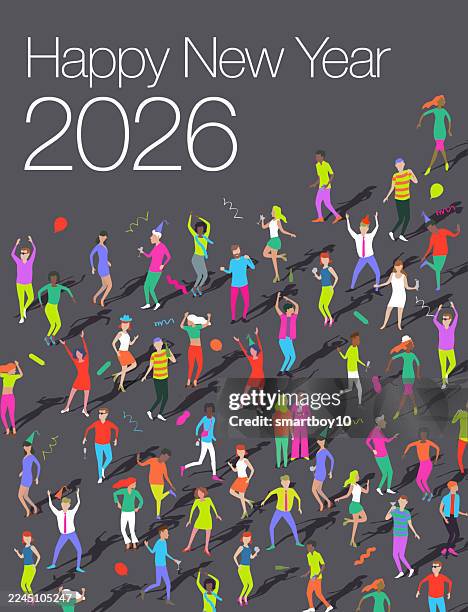 new year 2026 - prosecco stock illustrations
