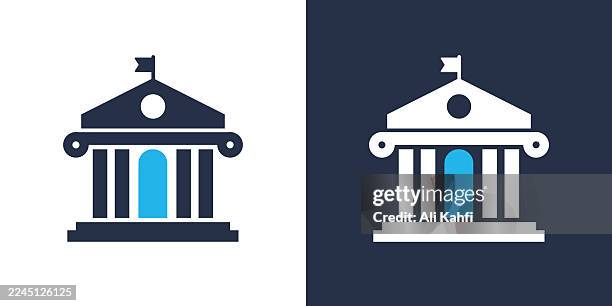 museum glyph solid icon. solid icon that can be applied anywhere, simple, pixel perfect and modern style. - tent store stock illustrations