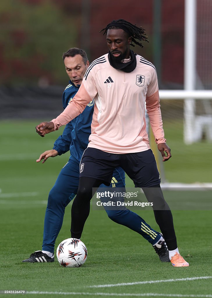 Aston Villa FC Training Session And Press Conference - UEFA Europa League 2025/26 League Phase MD4