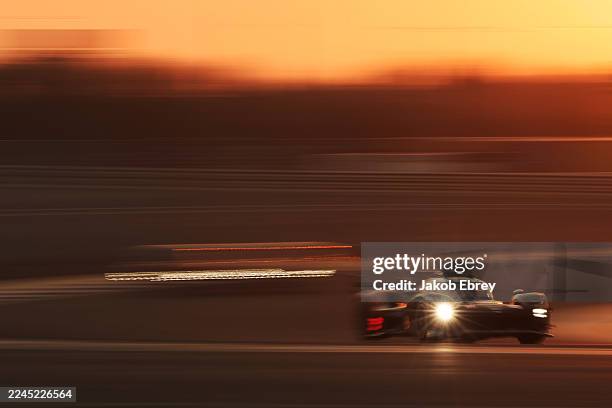 The Toyota Gazoo Racing Toyota GR010 - Hybrid Hypercar of Sebastian Buemi, Brendon Hartley and Ryo Hirakawa driving at Bahrain International Circuit...