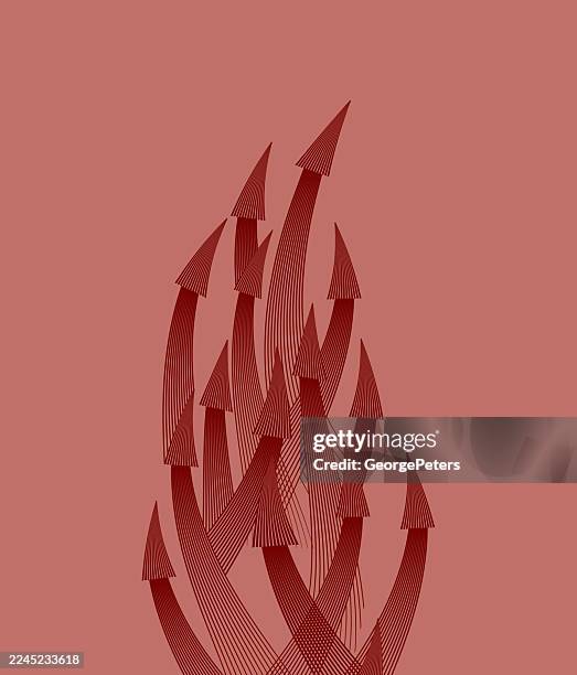 abstract arrow symbols flowing and moving upward - fast forward stock illustrations