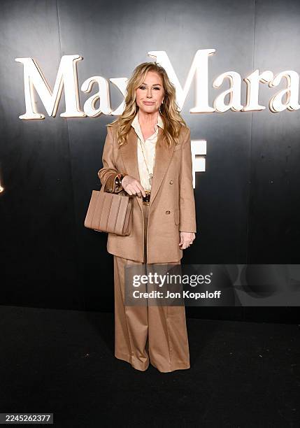 Kathy Hilton, dressed in Max Mara poses as Max Mara celebrates Maude Apatow as the 2025 WIF Max Mara Face of the Future Award Recipient Cocktail...