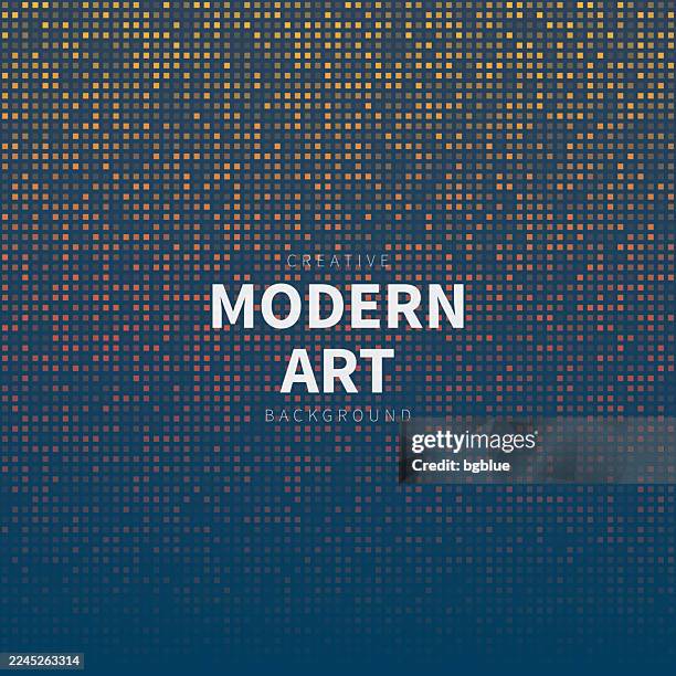 abstract orange halftone background with dotted - trendy design - sequin pattern stock illustrations