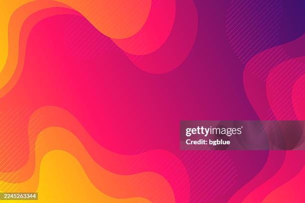 fluid abstract design with pink gradient - trendy background - dramatic dark sky stock illustrations