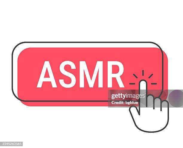 asmr - click button with hand cursor on white background - basic instinct stock illustrations