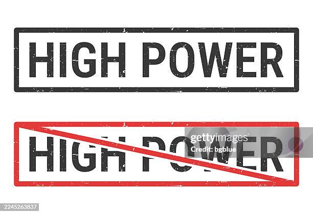 high power - rubber stamps with crossed out stamp on white background - higher consciousness stock illustrations