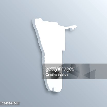 Namibia 3D map on gray background Namibia 3D map on gray background