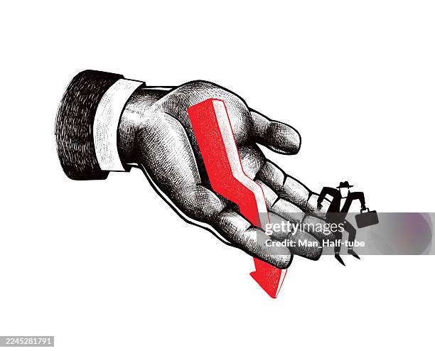 recession - financial collapse stock illustrations
