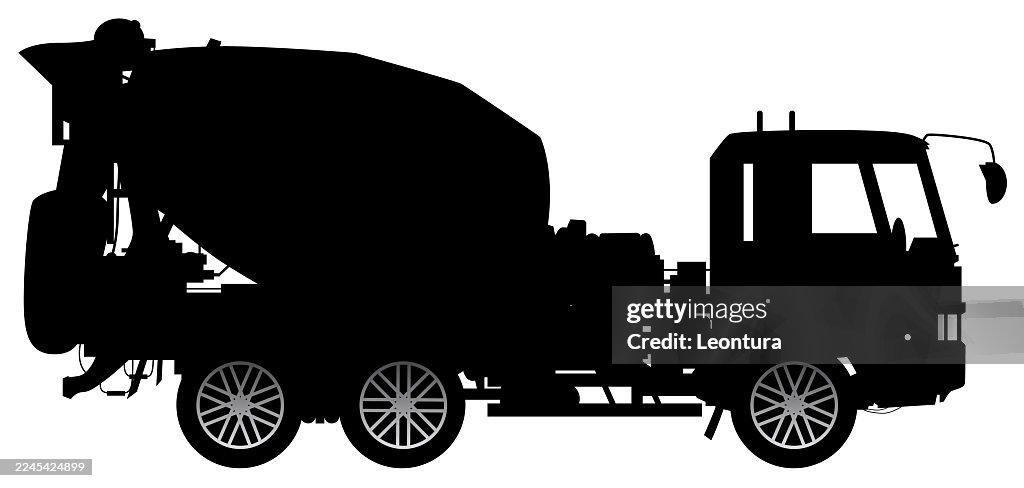 Cement Truck Silhouette