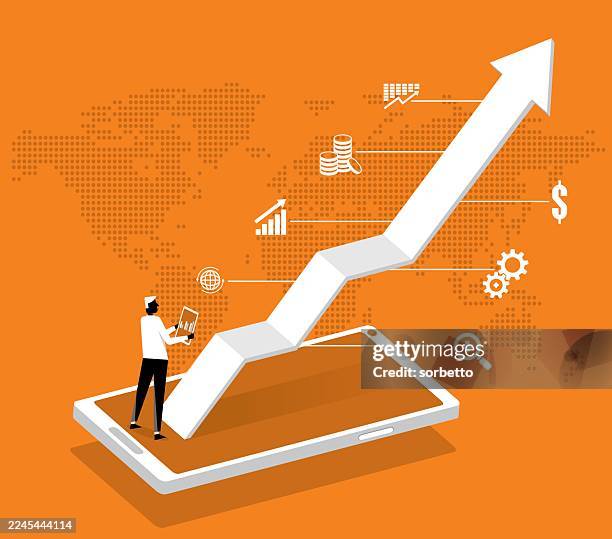 analysis - businessman - market research stock illustrations