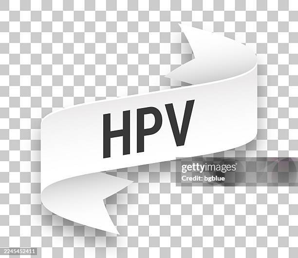 hpv - human papillomavirus - 3d banner on transparent background - viruses types stock illustrations