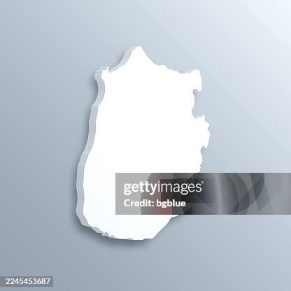Saba 3D map on gray background Saba 3D map on gray background